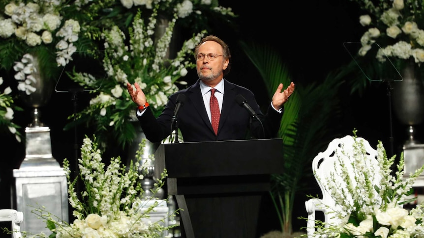 Muhammad Ali's friend comedian Billy Crystal speaks at his memorial service.