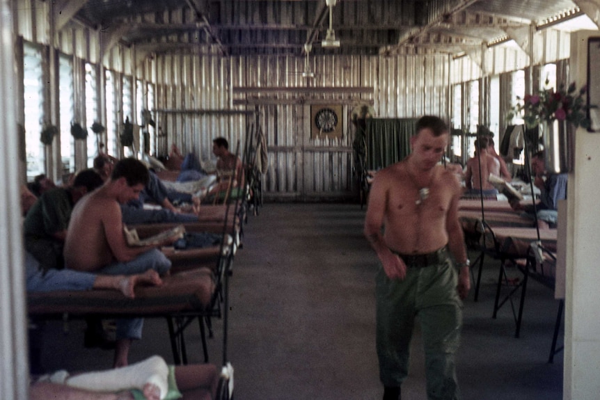 Inside the medical ward where fever patients were rested.