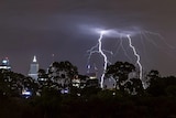 Electrical storm over Perth