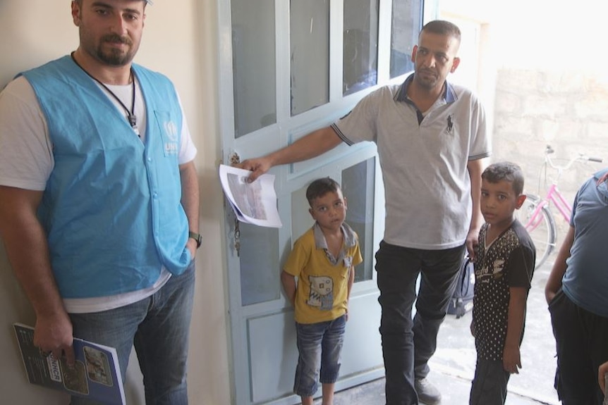 This family in Fallujah were some of the lucky few that have already had their homes refurbished.