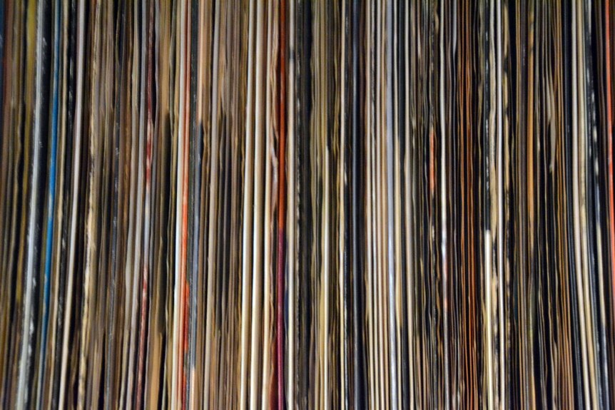 A stack of records