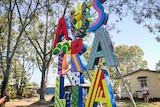 A bright large Australia sign from Expo '88.