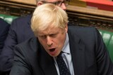 Britain's Prime Minister Boris Johnson speaks in the House of Commons.
