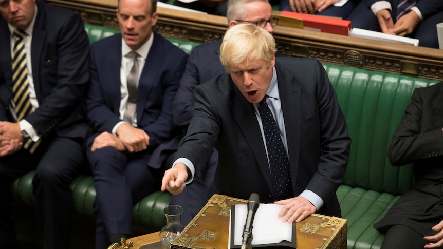 Britain's Prime Minister Boris Johnson speaks in the House of Commons.