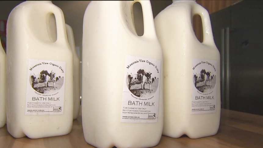 Raw milk labelled as bath milk