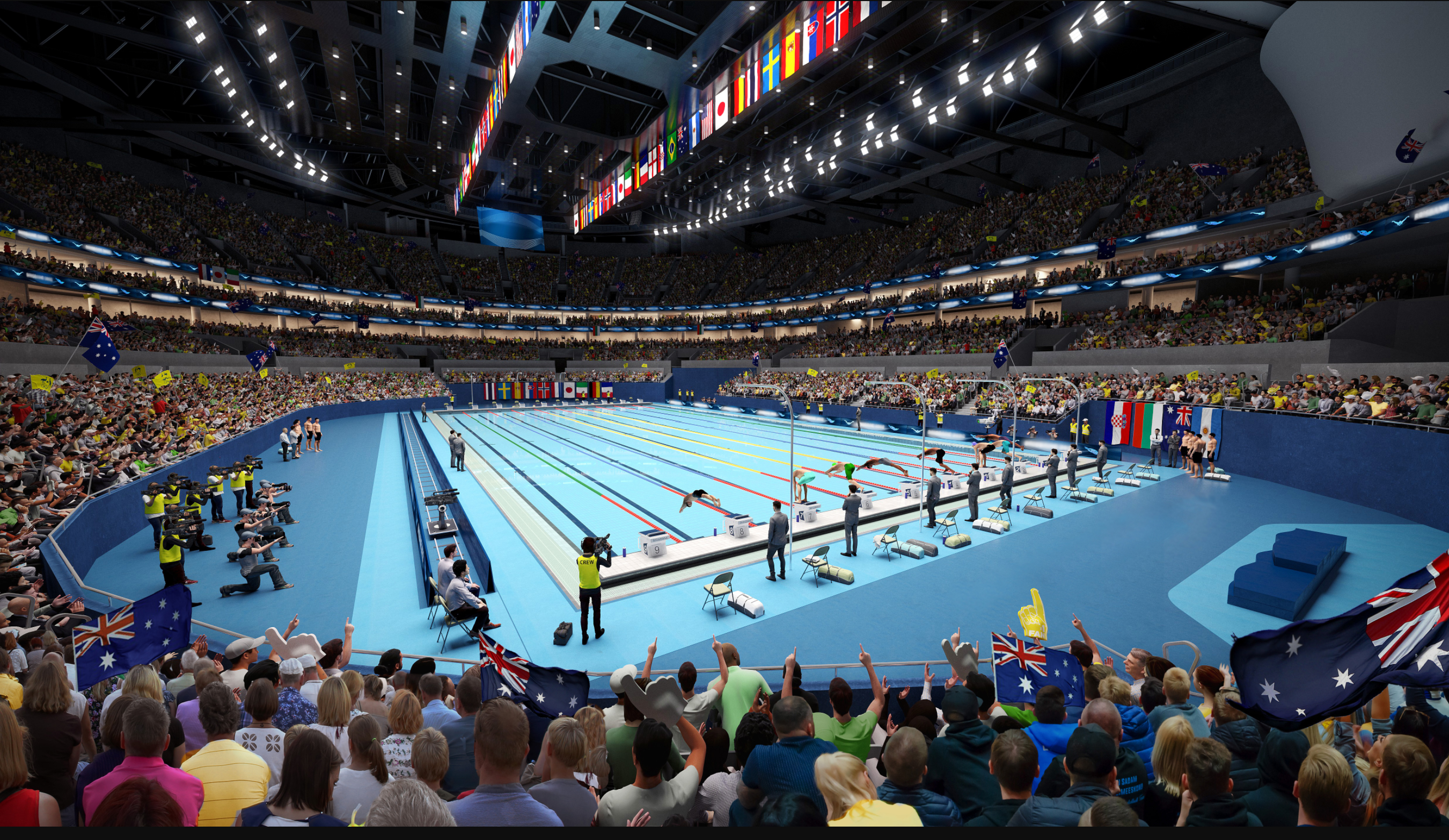 Swimming Australia calls for new acquatics centre to be legacy of Brisbane 2032 Olympic and Paralympic Games
