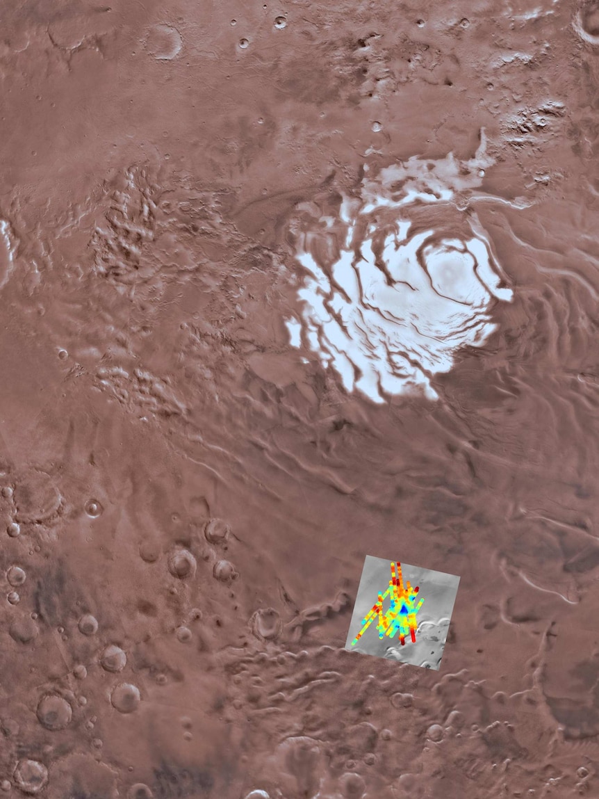 Radar image of Mars.