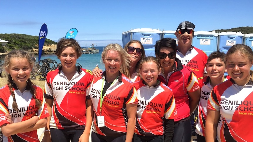 Members of the Deniliquin High School Team on the Great Victorian Bike Ride