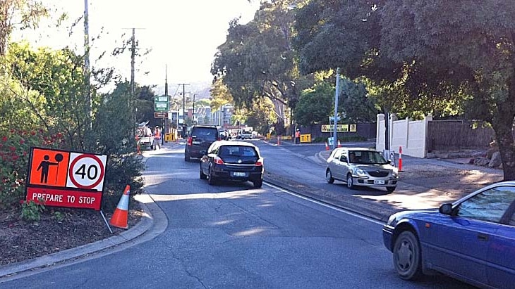 Roadworks disrupt Fullarton Road