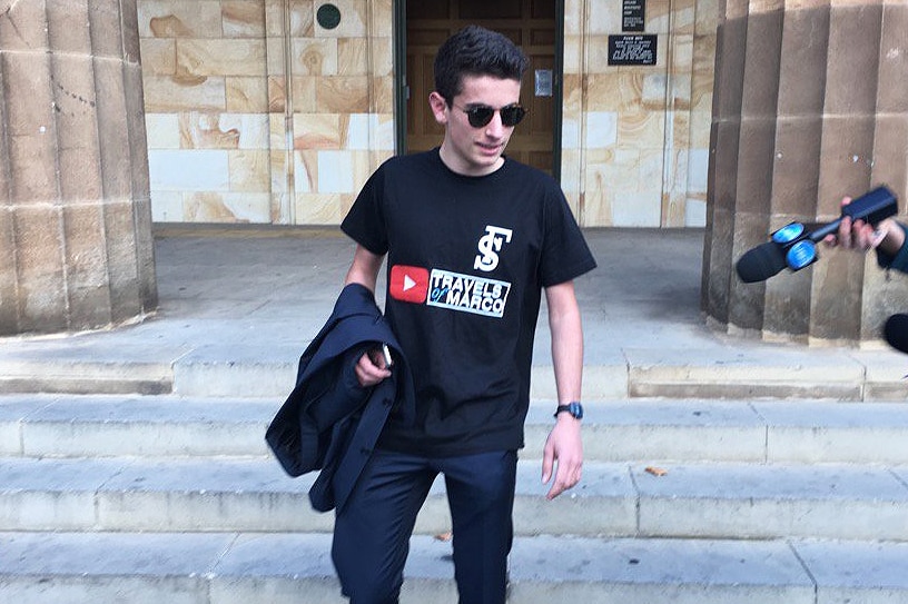 Marco Ocampo, 18, leaves the Adelaide Magistrates Court