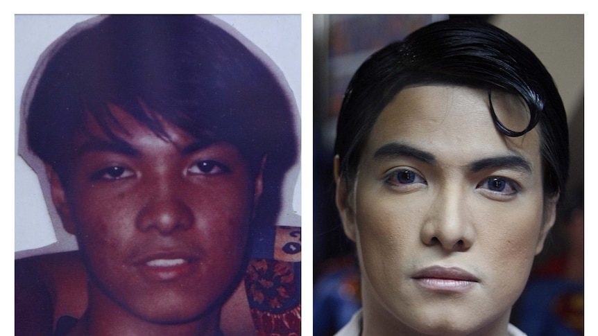 Herbert Chavez before and after he looked like Superman