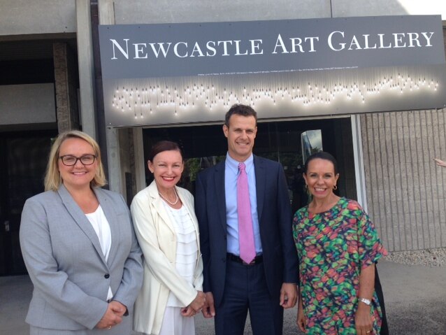 The ALP's Nuatali Nelmes, Sonia Hornery, Tim Crakanthorp and Linda Burney at Newcastle Art Gallery.
