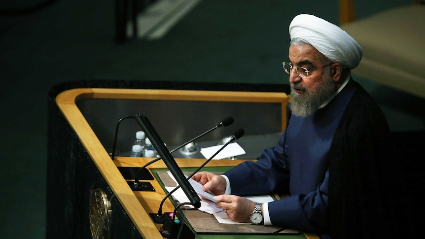 President of Iran Hassan Rouhani addresses the United Nations General Assembly