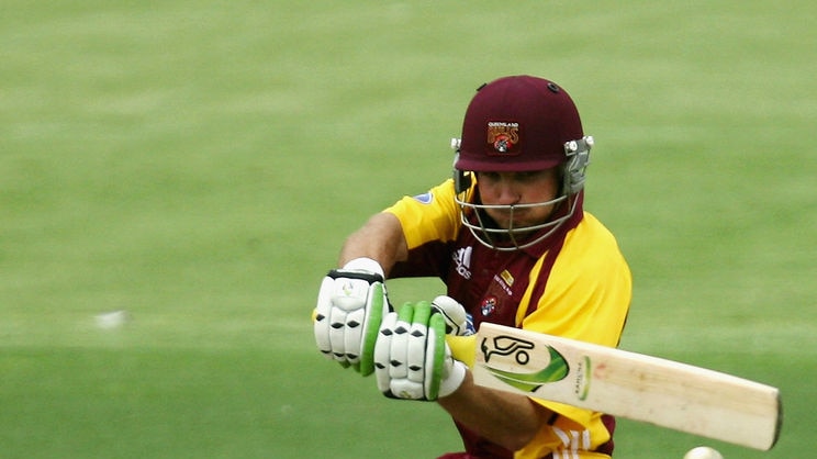 Smashing: Hartley marked his debut at the top of the Queensland order with his first domestic 50.