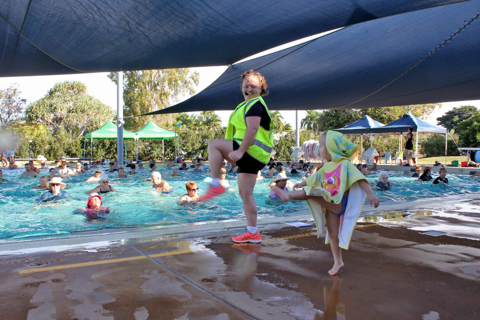 Townsville plunges into Australian record books with mega aqua aerobics