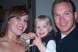 Lance Corporal Jared MacKinney with wife Beckie and daughter Annabell