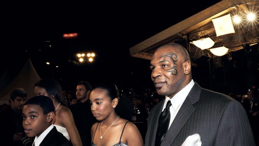 Mike Tyson arrives at the Cannes film festival