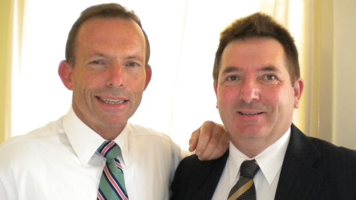 Tony Abbott with Marcus Cornish