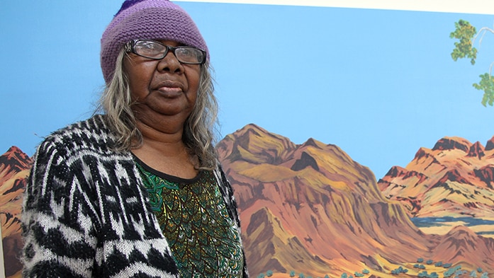 Artist Gloria Panka who is Namatjira's grand daughter