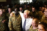 Prime Minister Kevin Rudd met with Australian troops stationed at the RAMSI headquarters in the Solomon Islands