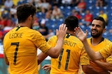 Socceroos celebrate win over Czech Republic