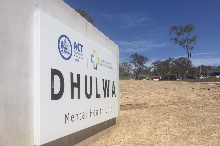 Sign outside of Dhulwa mental health facility.