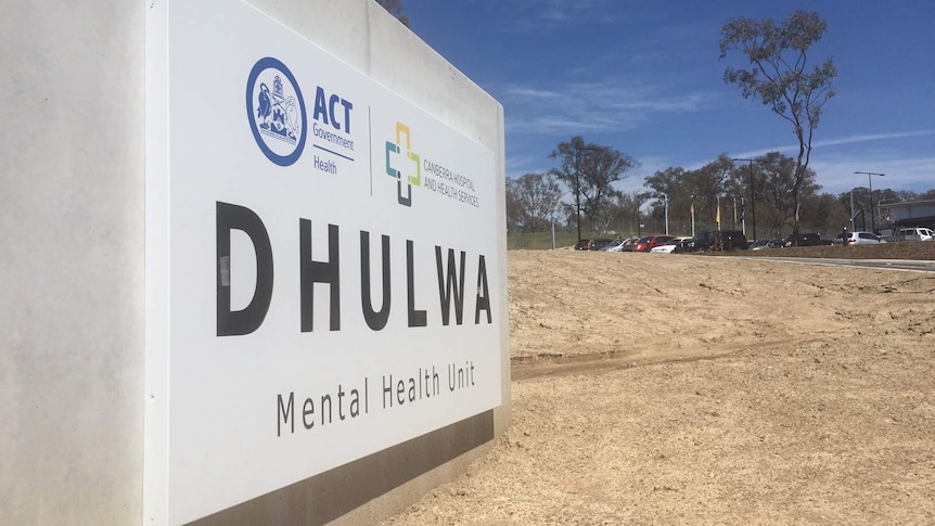 Sign outside of Dhulwa mental health facility.