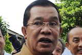 Cambodian Prime Minister Hun Sen addresses media