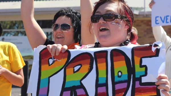Gay activists rally in Mount Isa in north-west Qld