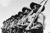 Indigenous soldiers at Number 9 camp at Wangaratta, Victoria 1940-12.