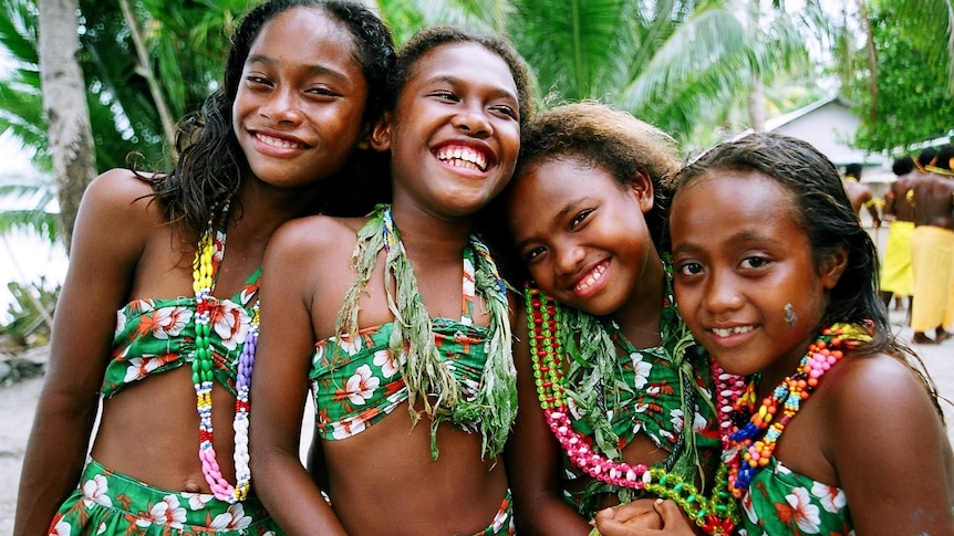 Children on the Takuu group of atolls, also known as the Mortlock Islands.