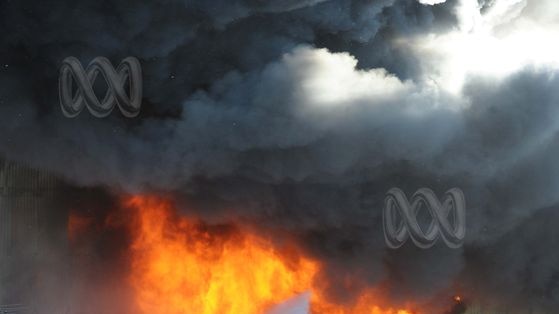 Toxic smoke from factory blaze