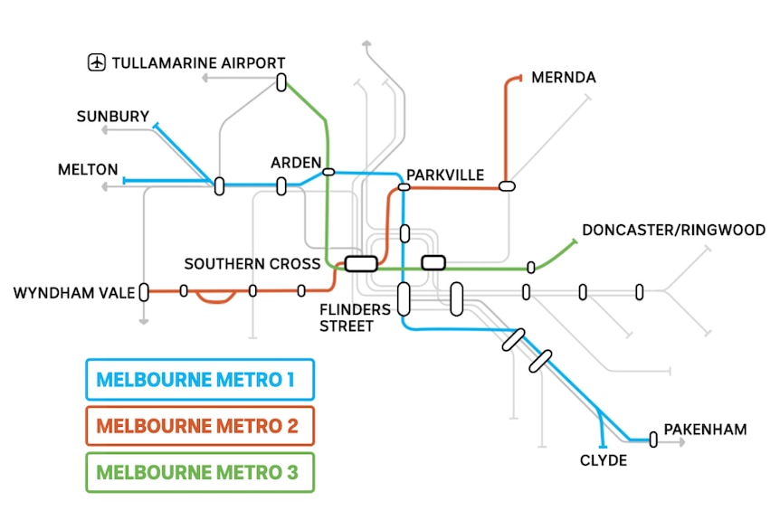 Graphic of train lines