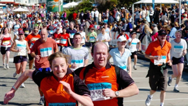 Organisers say a record 70,000 people signed up for the run.