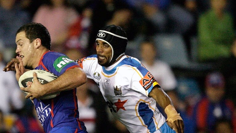 Origin bolter... Jarrod Mullen returned from injury to steer the Knights to victory.