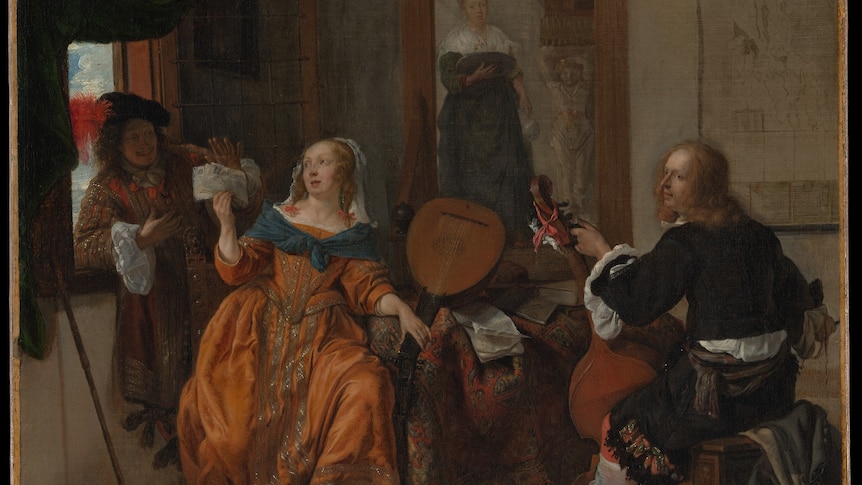 A Musical Party, Gabriël Metsu, 1659. Oil on canvas (via the Metropolitan Museum of Art)