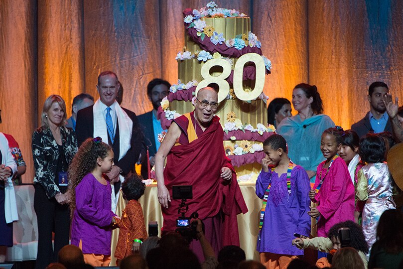 The Dalai Lama celebrates his 80th birthday