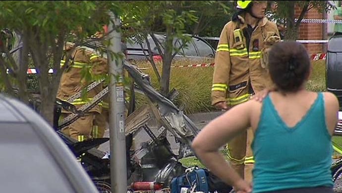 The MFB says the force of the blast blew the door off the van.