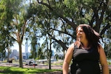 Ingrid Cumming pictured in front of trees in Perth's Kings Park.