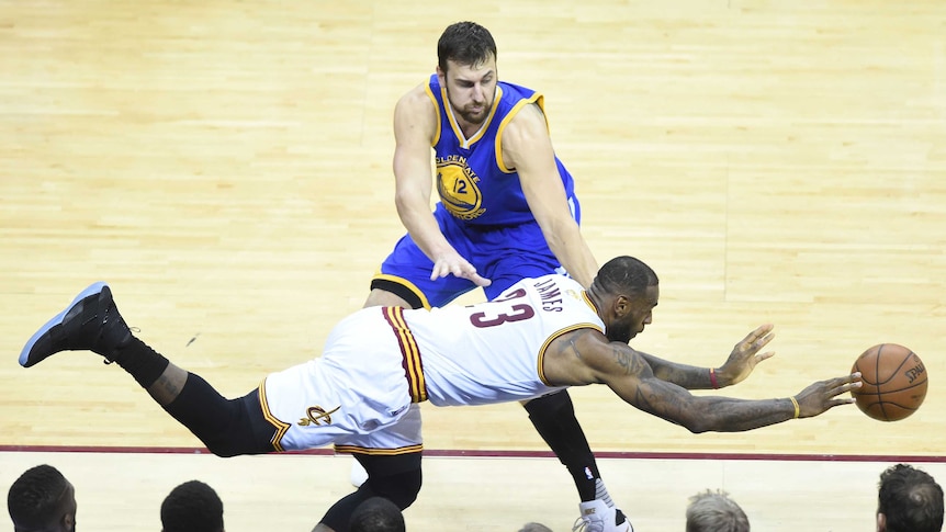 Andrew Bogut and a horizontal LeBron James