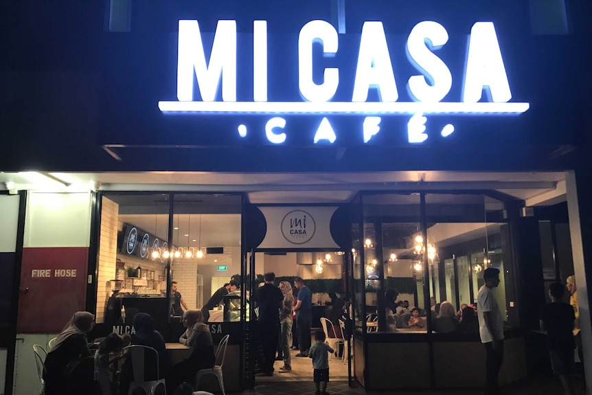 The front of Brisbane based Muslim cafe Micasa.