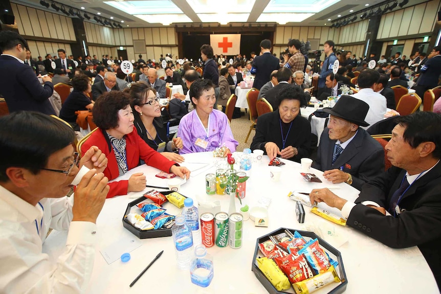South Korea relatives during a separated family reunion meeting