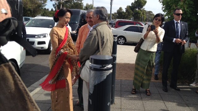 Aung San Suu Kyi at event in Dandenong