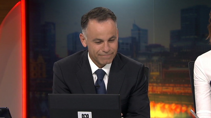 John Pesutto appears on the ABC TV election night broadcast.