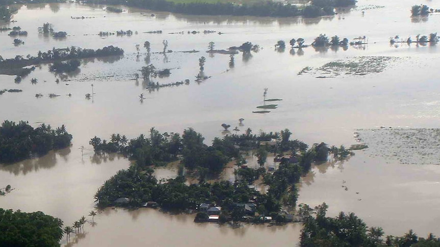 Aerial inspection near Iloilo city, central Philippines