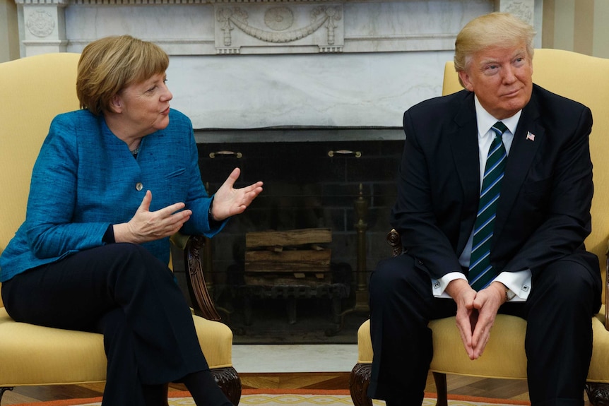 Angela Merkel and Donald Trump