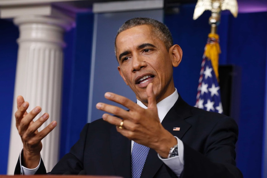 President Obama at his end of year press conference, December 19, 2014