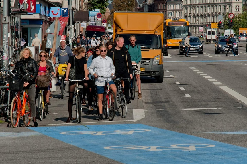 Traffic in Copenhagen.