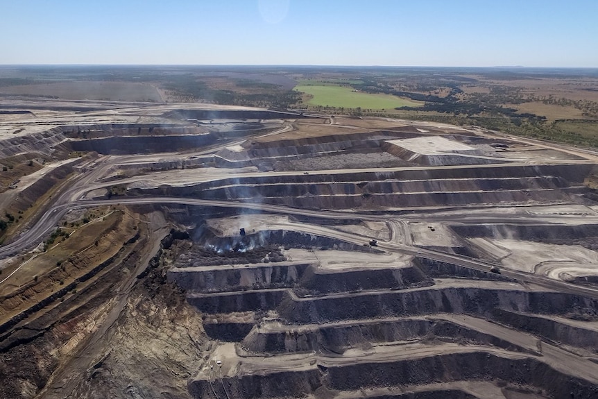 The open cut of the New Acland Coal mine north west of Toowoomba in Queensland.