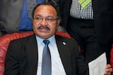 Peter O'Neill speaks at a press conference in PNG (File)